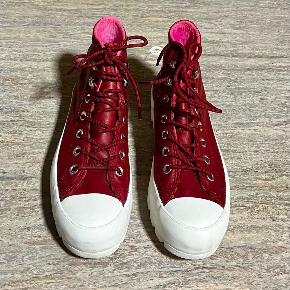 Converse All Star Gore-Tex Red lugged Winter GTX Leather High-Top Sneakers